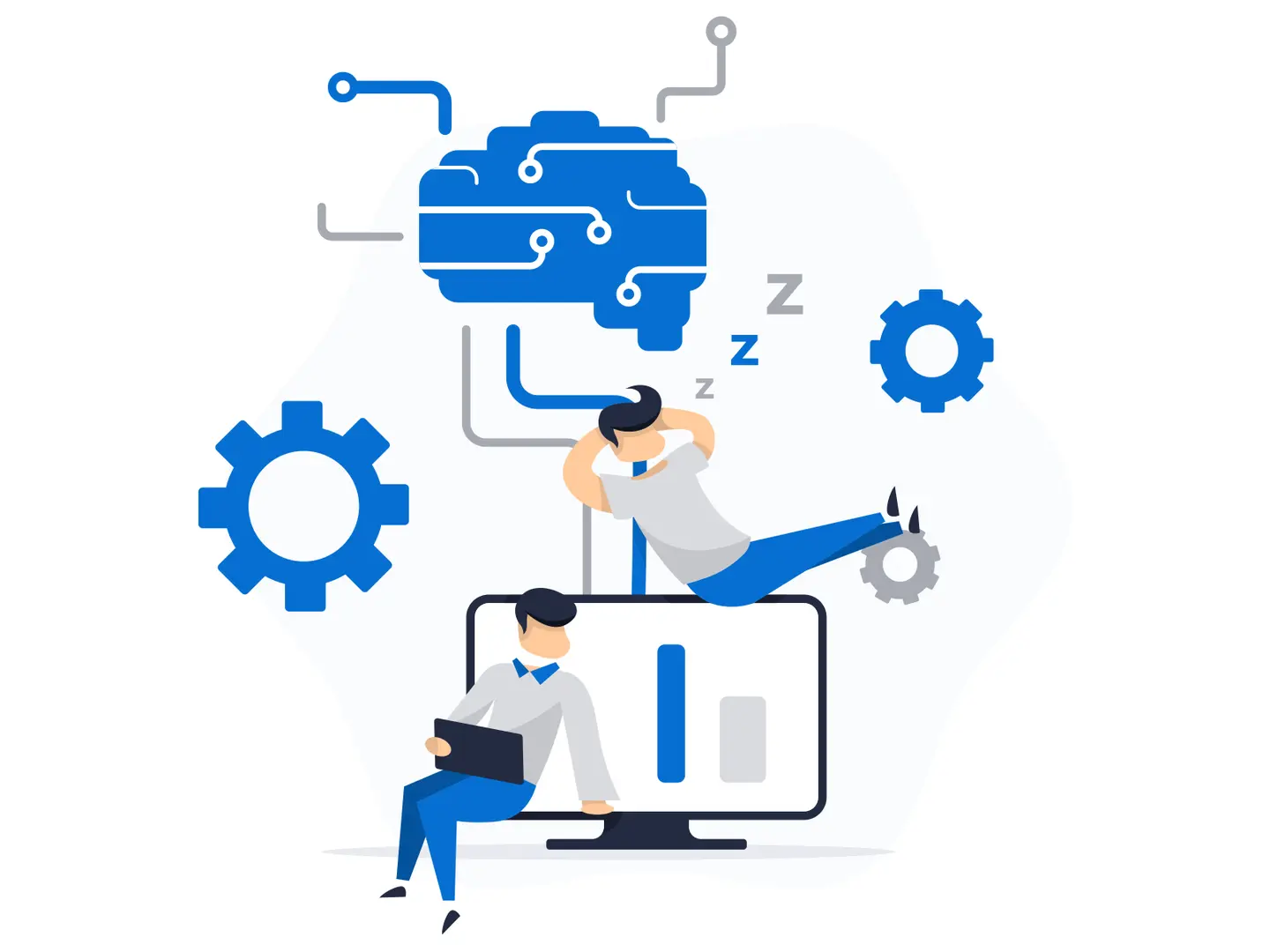 AI-powered image processing illustration